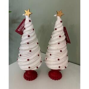 Peppermint Square Frosting Dessert Tree x2 with gold star